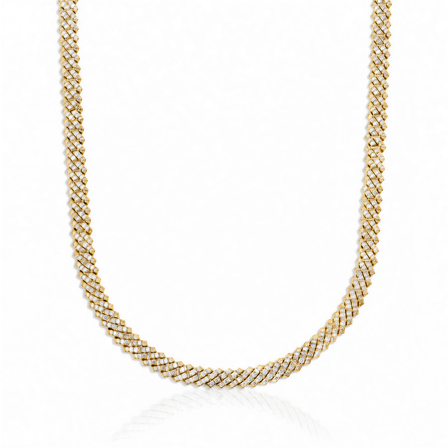 Micro Cuban Iced Chain (Gold)