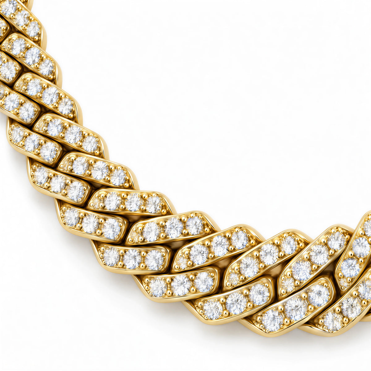 Micro Cuban Iced Chain (Gold)