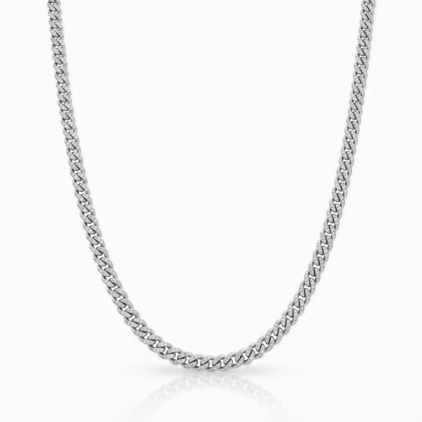 Micro Cuban Iced Chain (Silver)