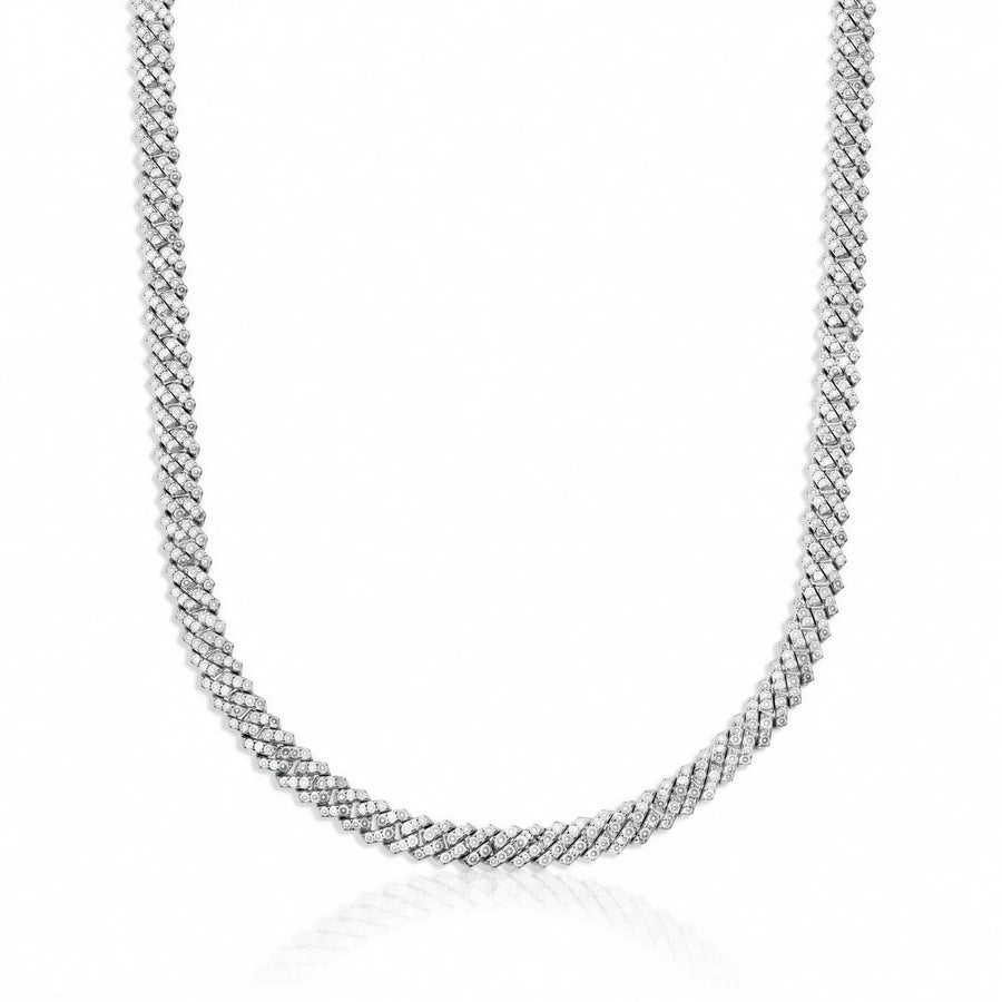 Micro Cuban Iced Chain (Silver)