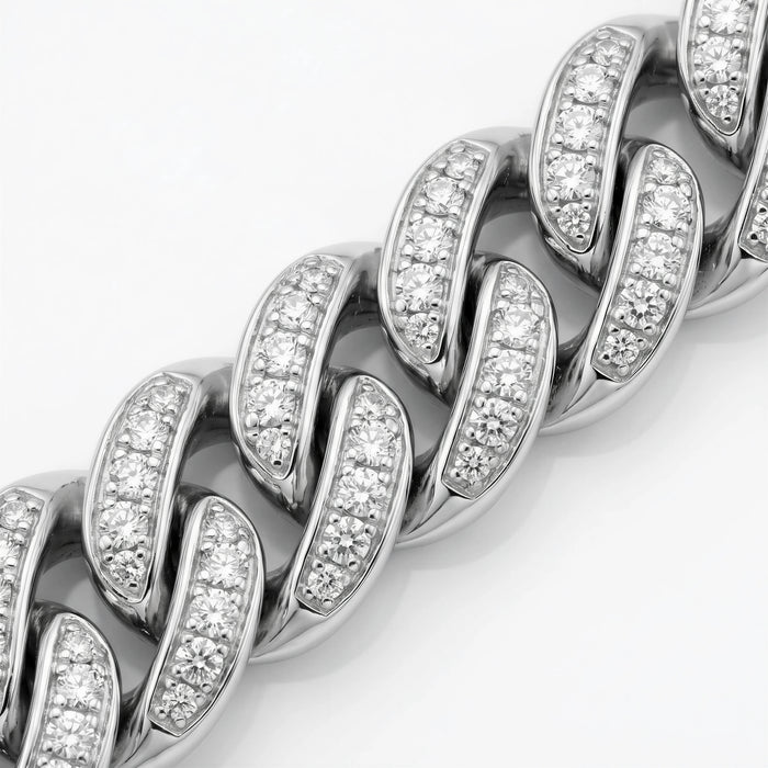 Micro Cuban Iced Chain (Silver)