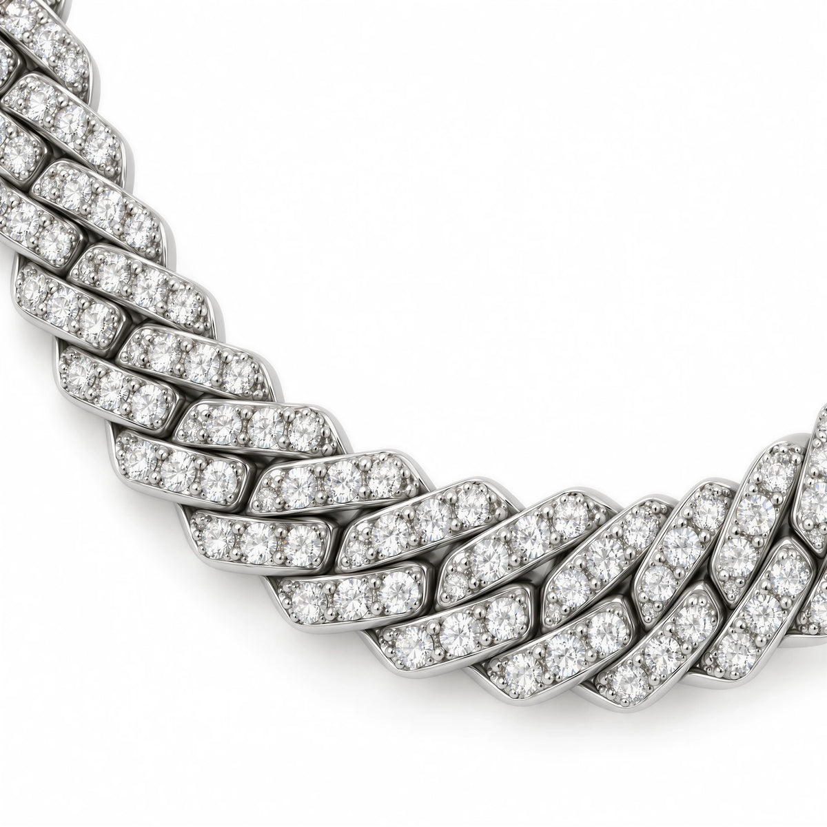 Micro Cuban Iced Chain (Silver)