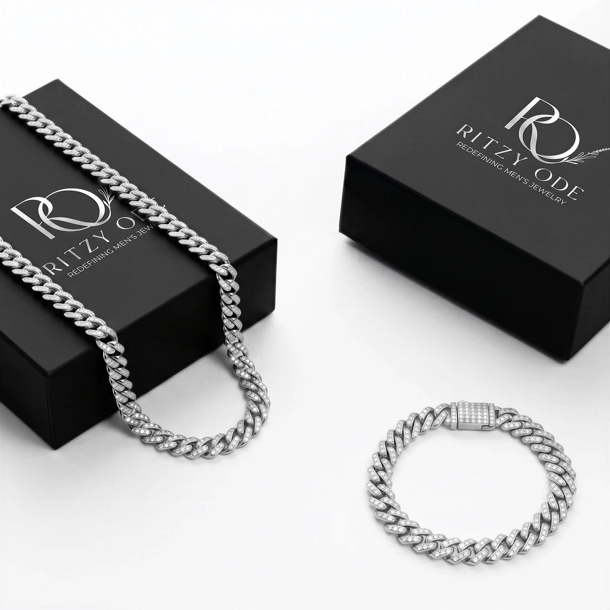 Micro Cuban Iced Set (Silver)
