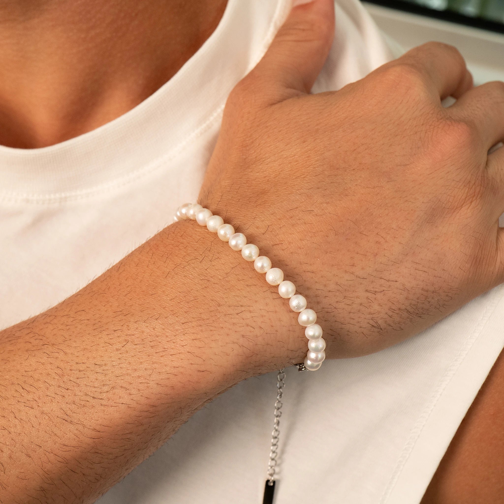 Natural Pearl Set (Silver)