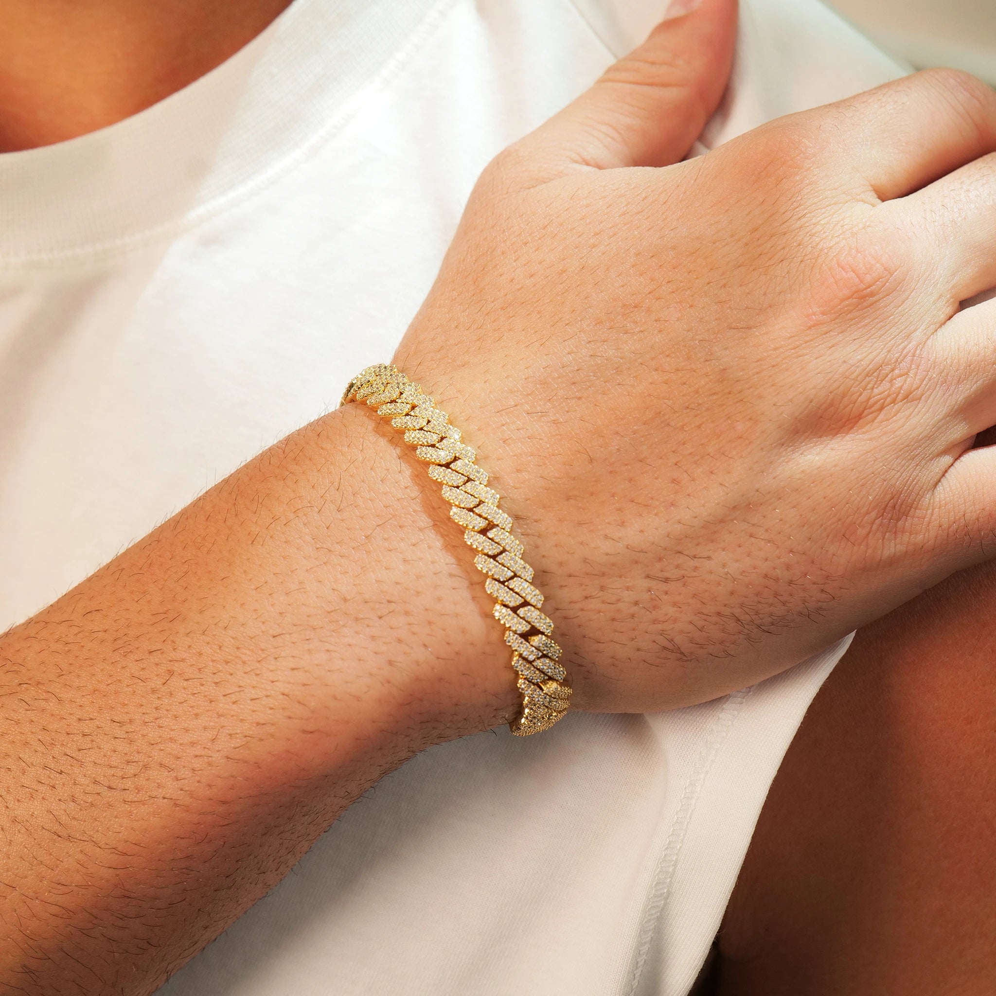 Prong Link Iced Cuban Set (Gold)