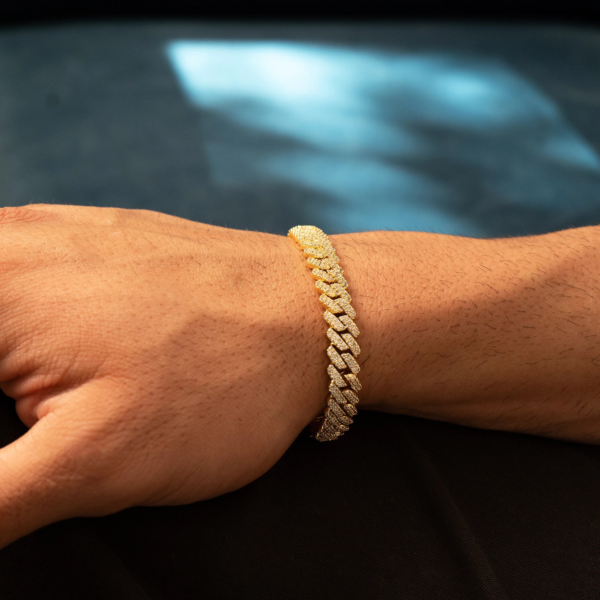 Prong Link Iced Cuban Set (Gold)