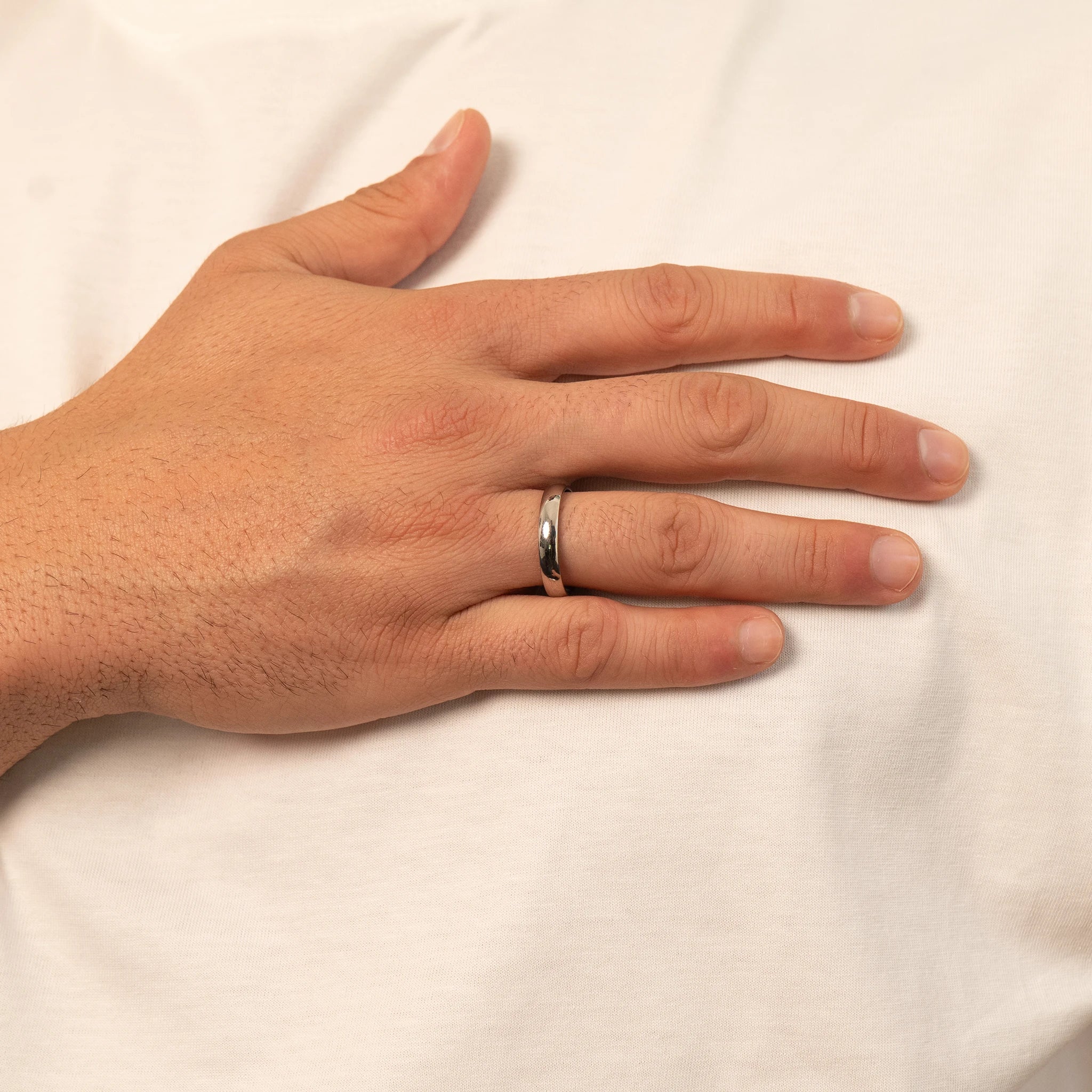 Round Band Ring 4MM (Silver)