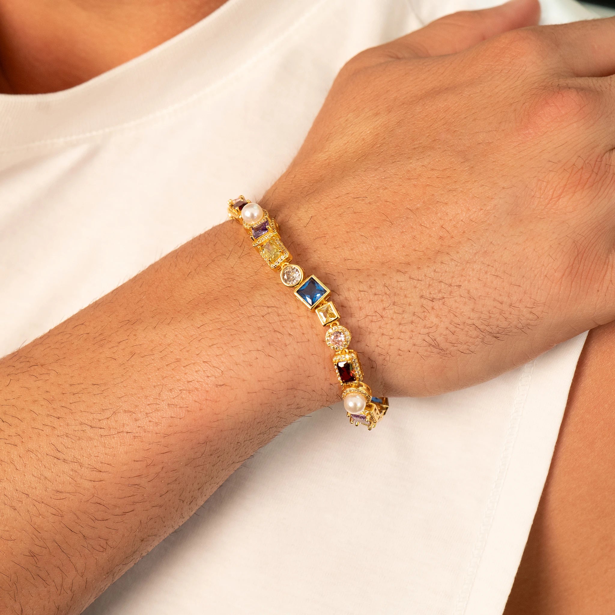 Sapphire Gemstone Bracelet (Gold)