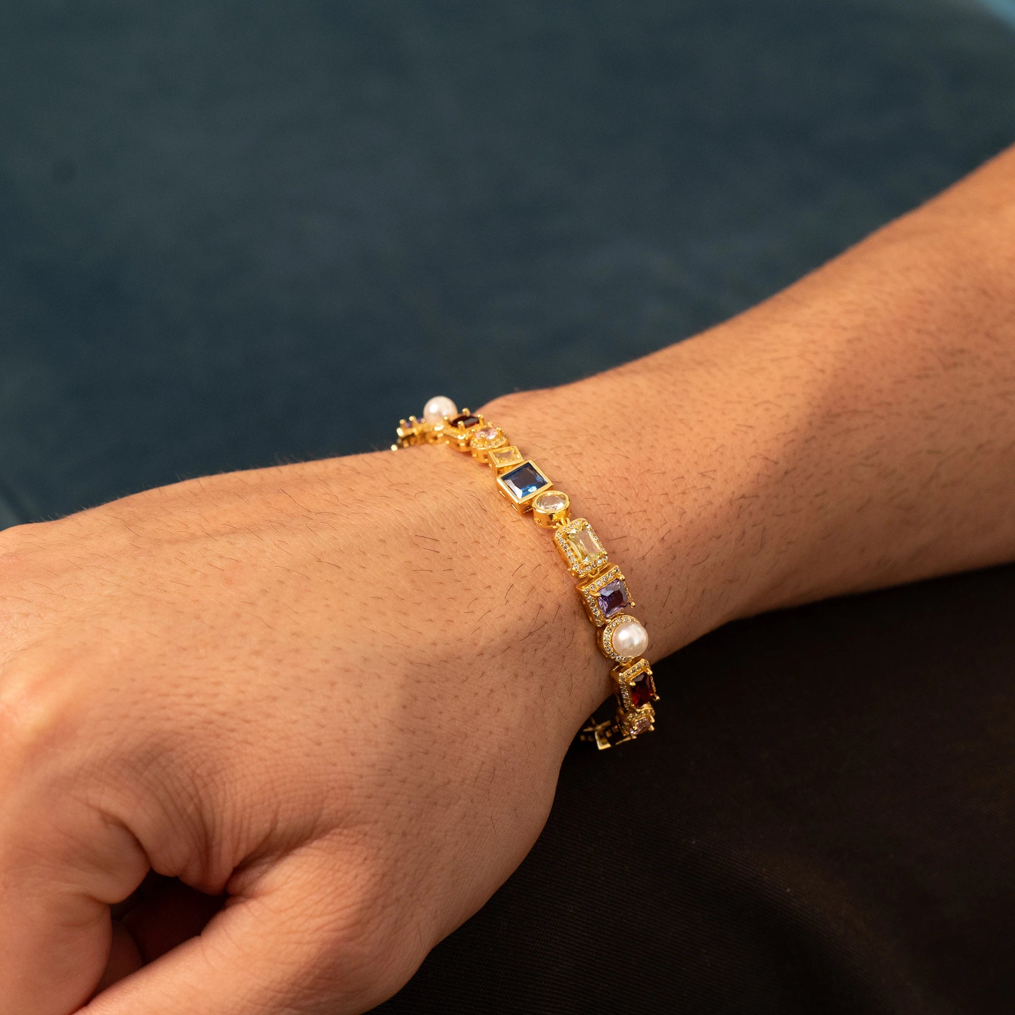 Sapphire Gemstone Bracelet (Gold)