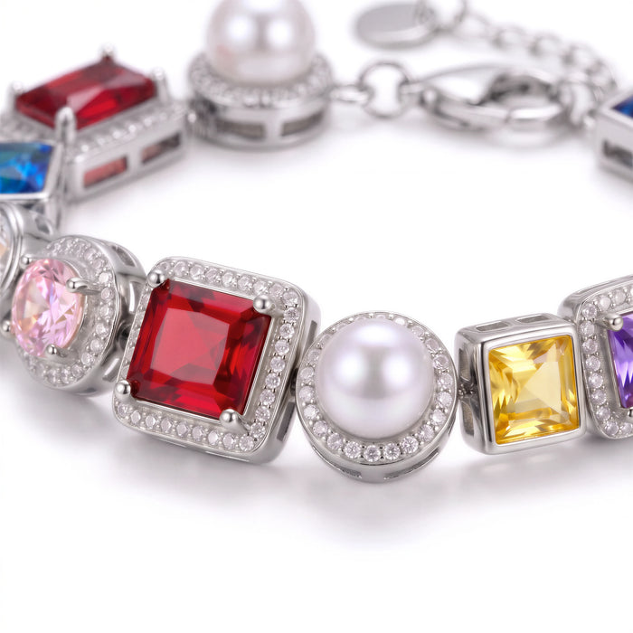 Sapphire Gemstone Bracelet (Silver)