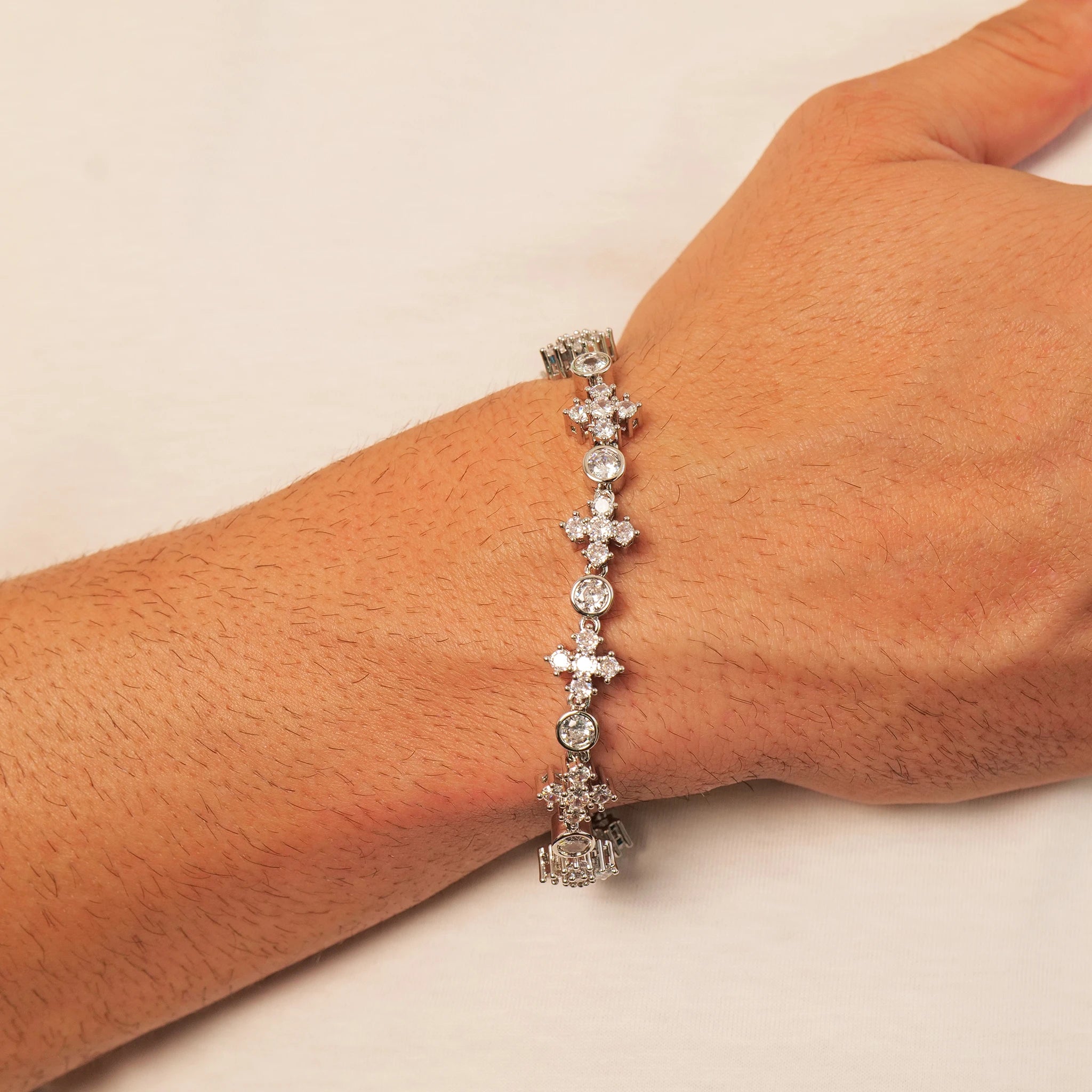 Star Iced Tennis Set (Silver)