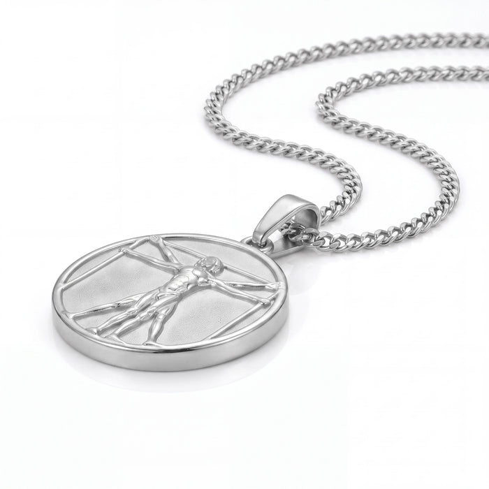 Vitruvian Man Pendant (Silver)